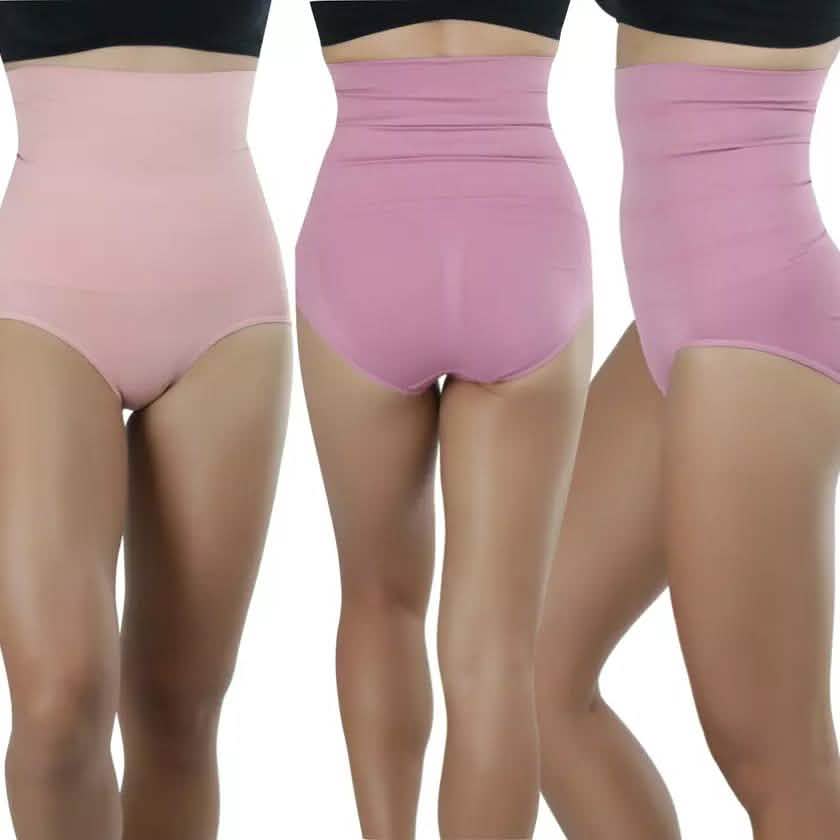 4-Pack: Women's High-Waisted Double Compression Briefs