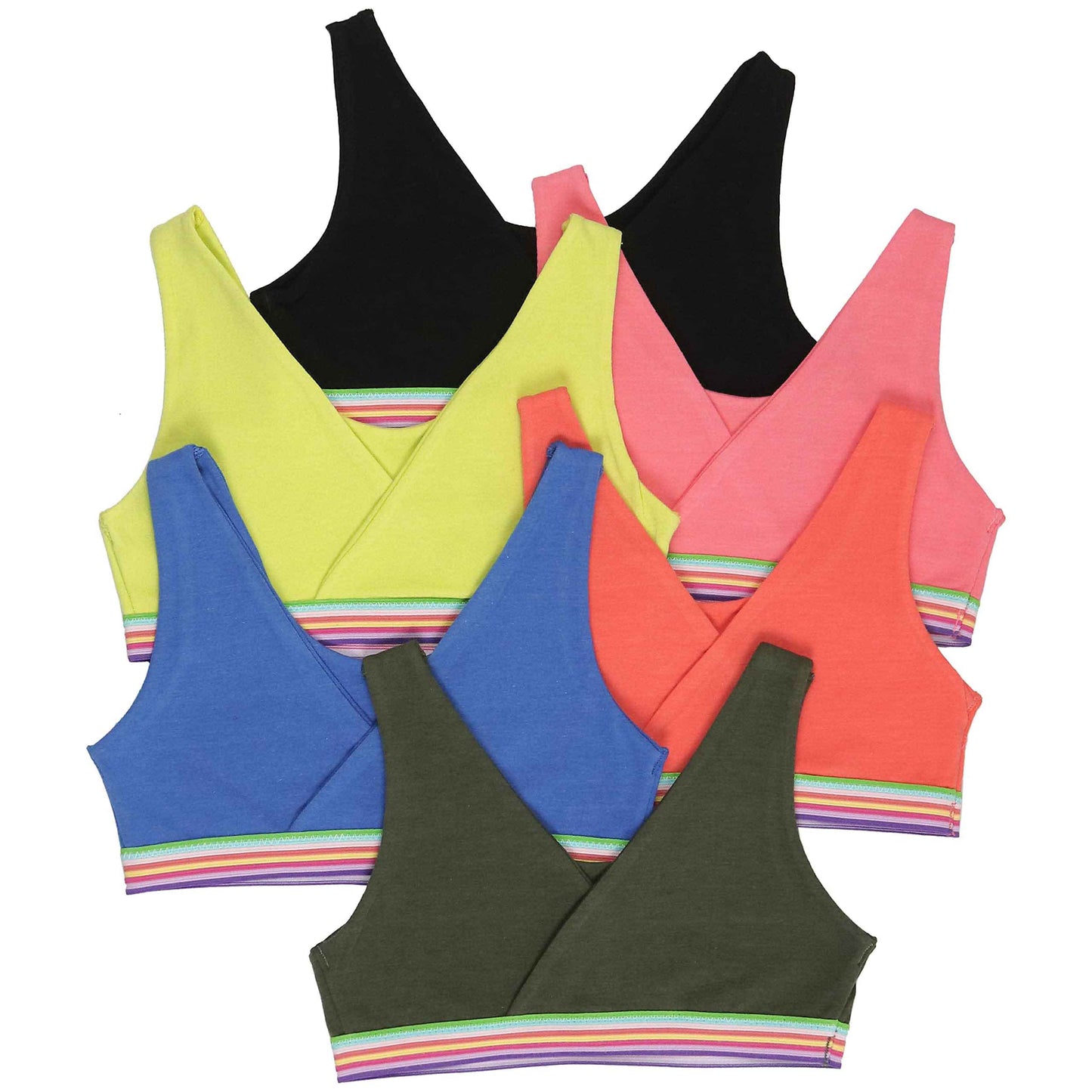 6-Pack: ToBeInStyle Girls' Cotton Blend Training Bras Women's Lingerie S - DailySale