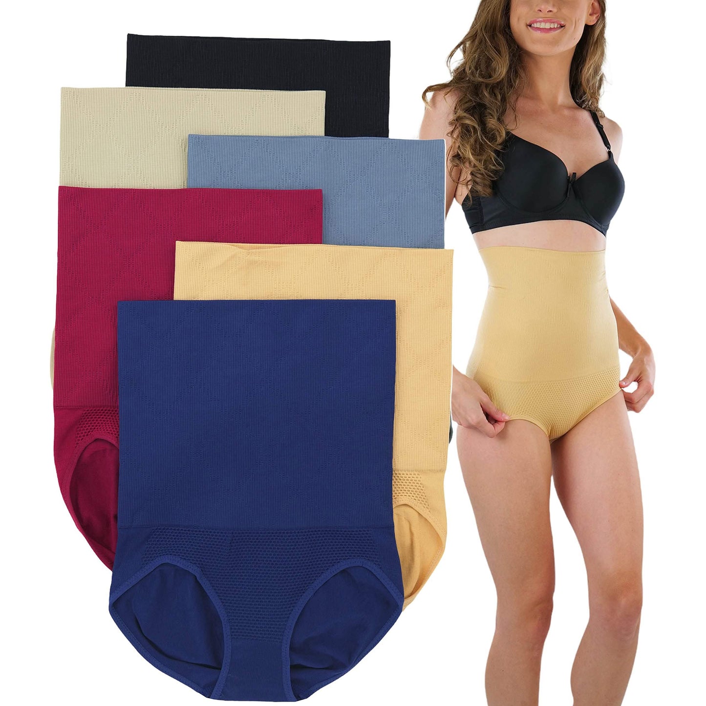 6-Pack: Women's Enhancing Double Layered Shaping Control Briefs