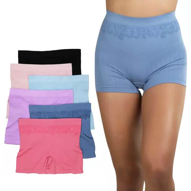 6-Pack: Women's Lightweight Nylon Layering Seamless Shorts