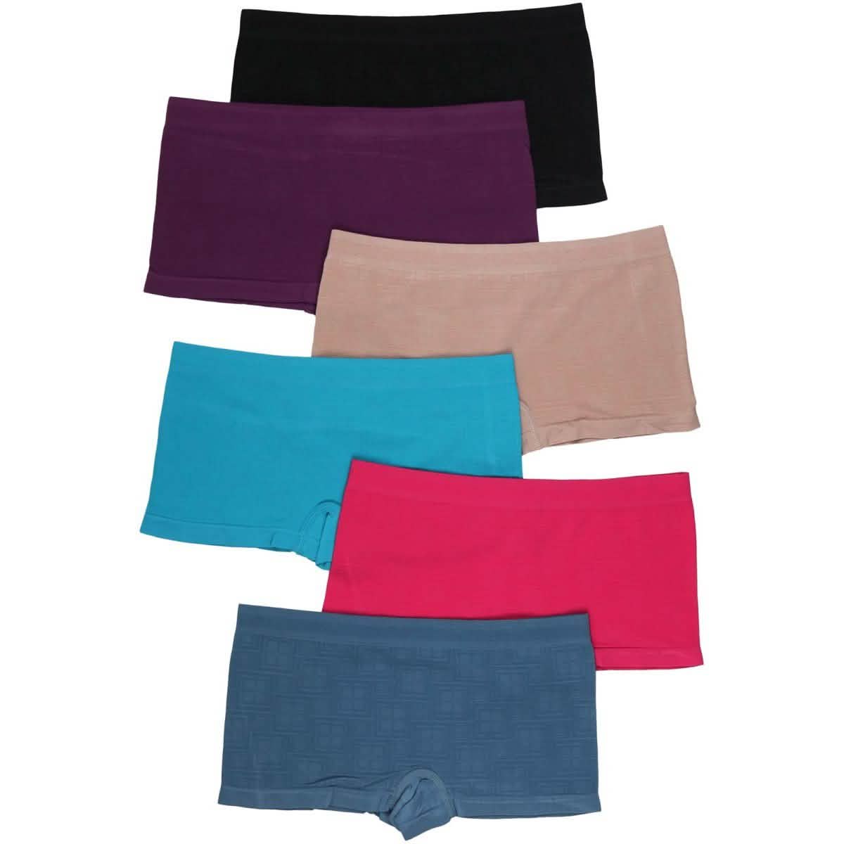 6-Pack: Women's Microfiber Stretch Boyshorts