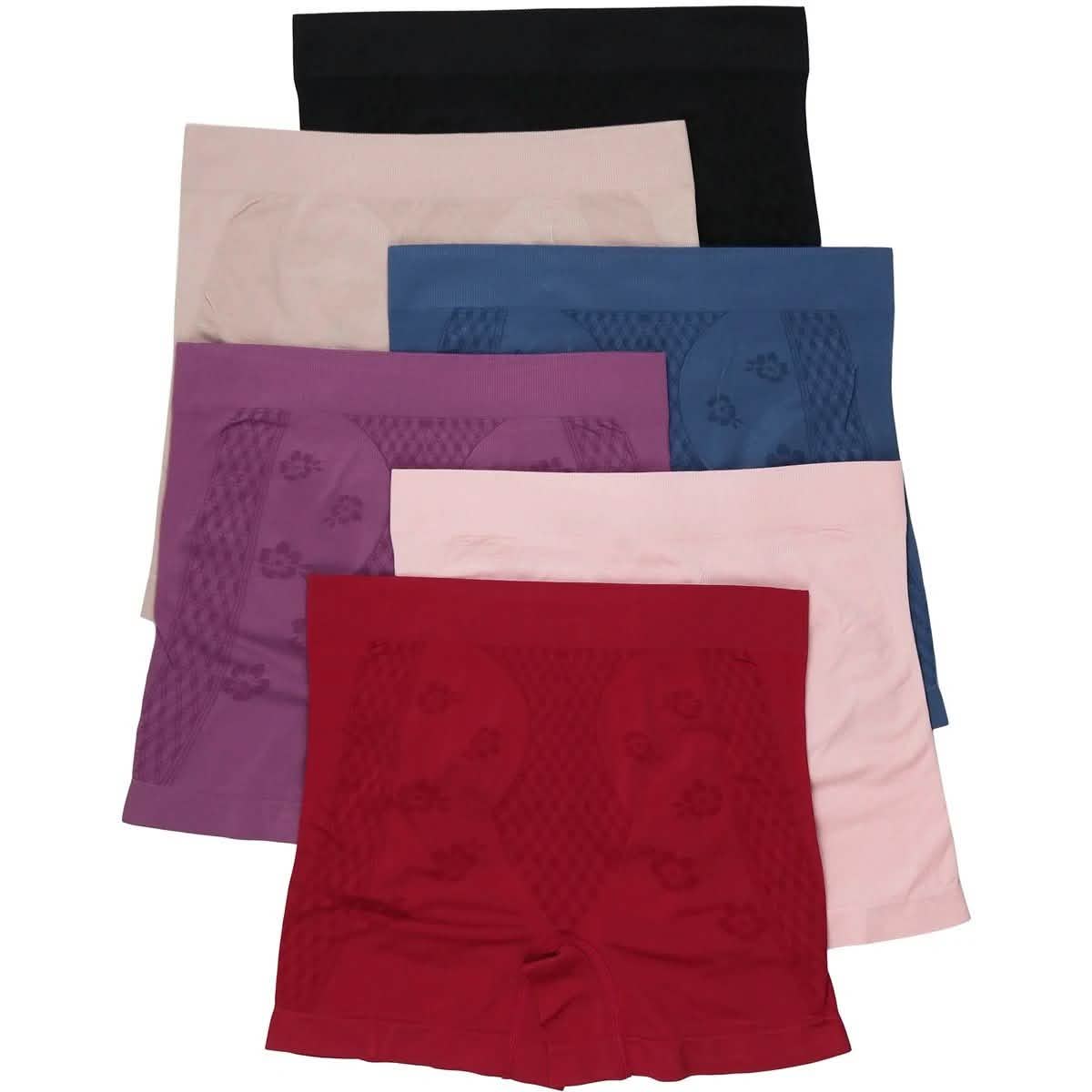 6-Pack: Women's Plus Size Shaping Layering Shorties Women's Clothing 2XL - DailySale