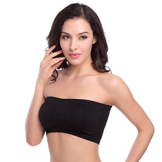 6-Pack: Women's Seamless Bandeau Tube Padded Bralettes