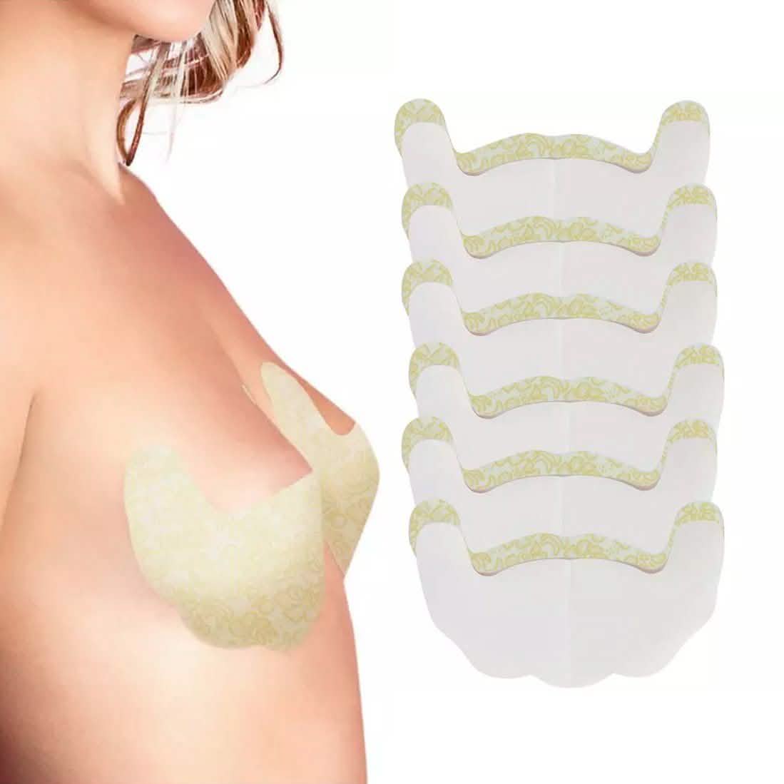 6-Pairs: Women's Self-Adhesive Bareback Bras Women's Clothing A - DailySale