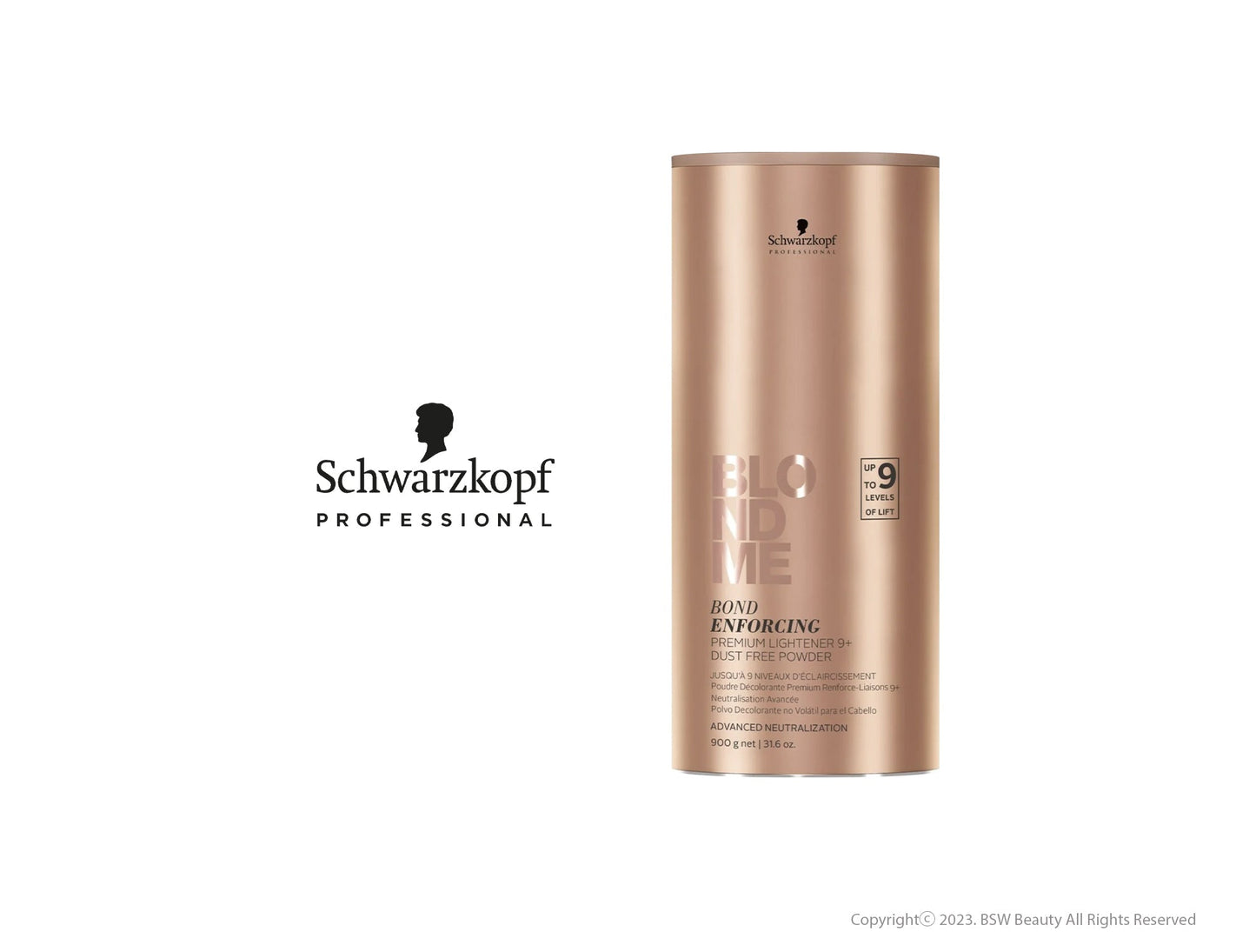 SCHWARZKOPF PROFESSIONAL BLONDME BOND ENFORCING PREMIUM LIGHTENER 9+ DUST FREE POWDER 31.6oz