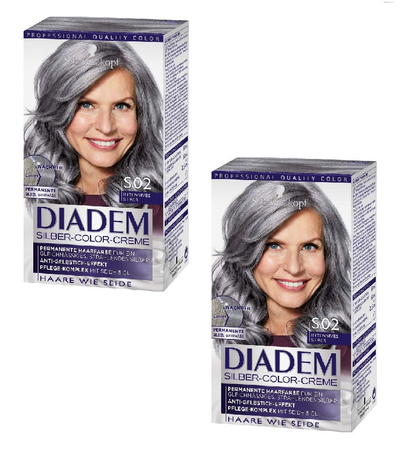 2xPack Schwarzkopf DIADEM Silver Hair Color Hair - S02