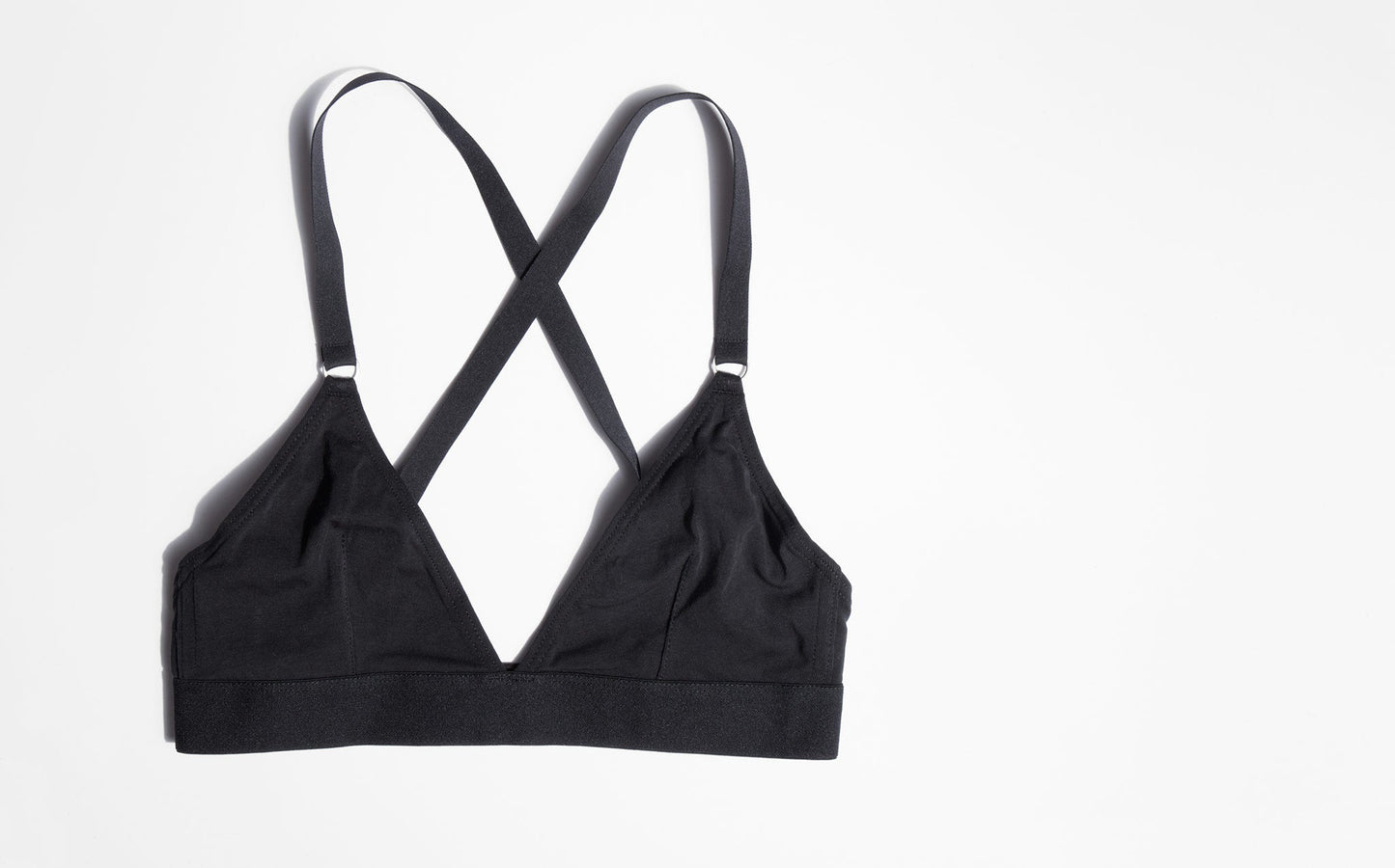 The Nude Label Triangle Cross-Back Bra