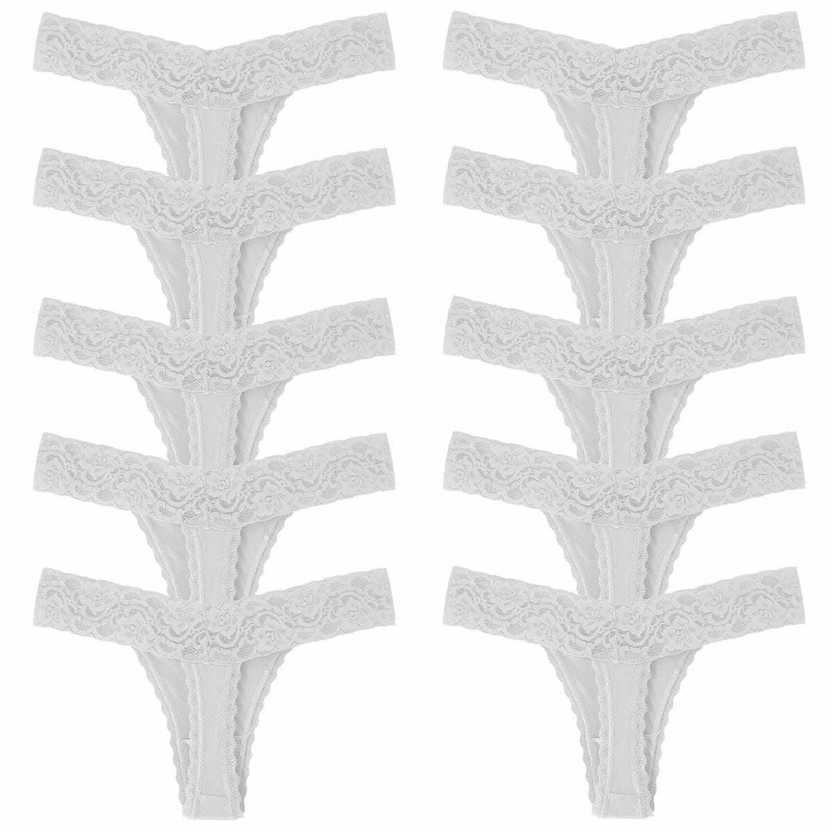 10 Pcs/Pack Elegant Lace Cotton Women's Underwear Sexy Lingerie Bennys Beauty World