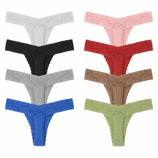 10 Pcs/Pack Elegant Lace Cotton Women's Underwear Sexy Lingerie Bennys Beauty World