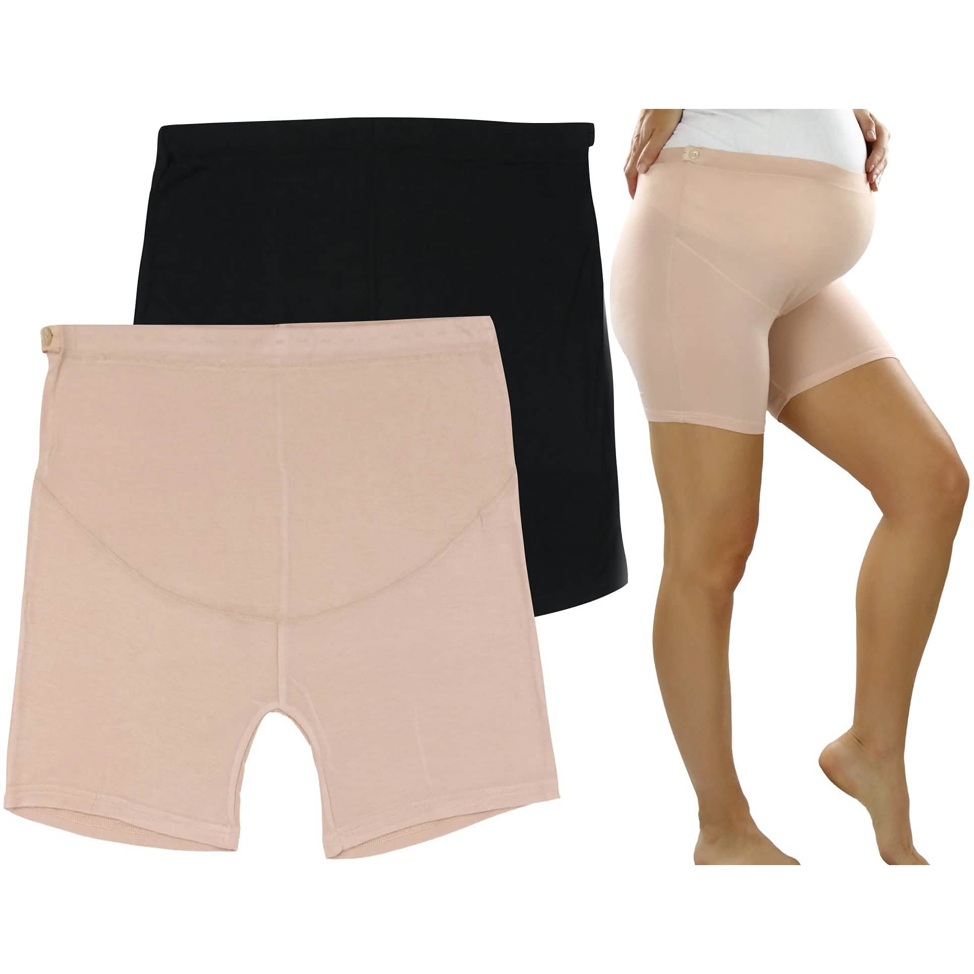 2-Pack: ToBeInStyle Women's High Waist Over The Bump Maternity BoyShort Underwear Women's Swimwear & Lingerie - DailySale