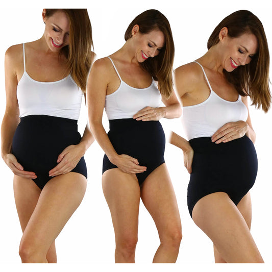 3-Pack: ToBeInStyle Women's High Waist Over The Bump Maternity Underwear Women's Swimwear & Lingerie - DailySale
