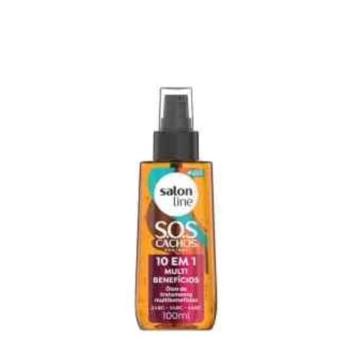 Salon Line - Linha SOS Cachos (+ Poderosos) - Oleo de Tratamento 10 em 1 Multibeneficios 100 Ml - (SOS Curls (+ Powerful) Collection - Treatment Oil 10 in 1 Multibenefits 3.38 Fl Oz)