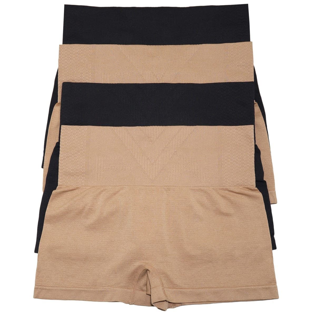 4-Pack: Control Waist Stretch Layering Shorties