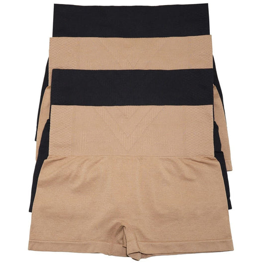 4-Pack: Control Waist Stretch Layering Shorties