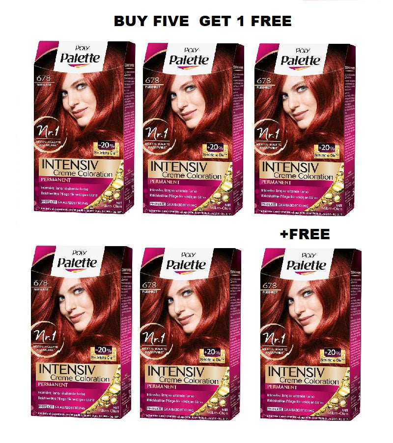 Schwazkopf POLY PALETTE Intensive Creme Hair Coloration - 24 Varieties - Buy 5 +FREE Pack