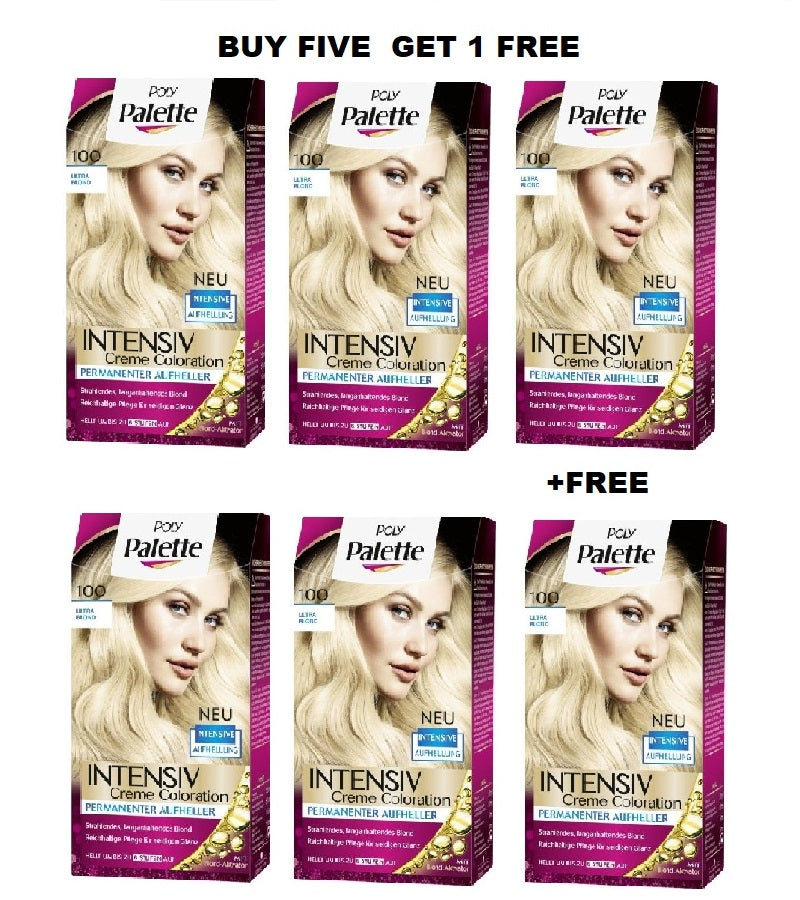 Schwazkopf POLY PALETTE Intensive Creme Hair Coloration - 24 Varieties - Buy 5 +FREE Pack