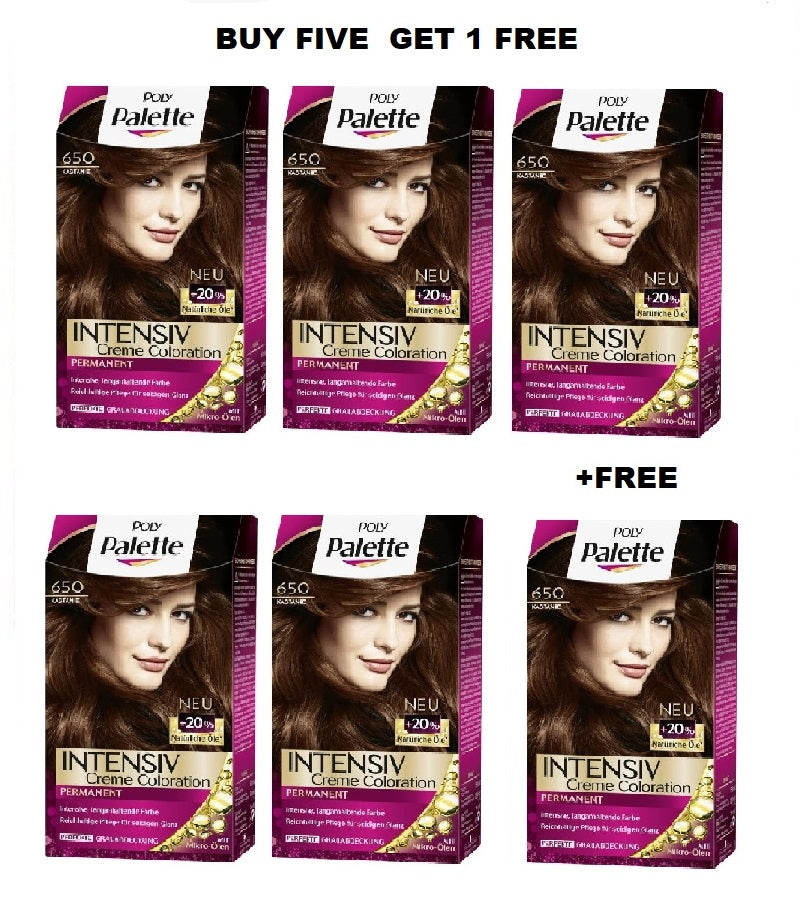Schwazkopf POLY PALETTE Intensive Creme Hair Coloration - 24 Varieties - Buy 5 +FREE Pack