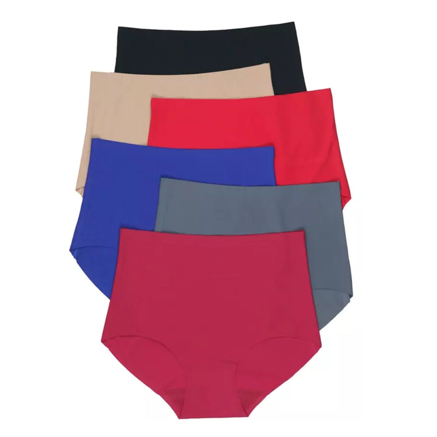 6-Pack: High-Waisted No Show Moderate Control Briefs