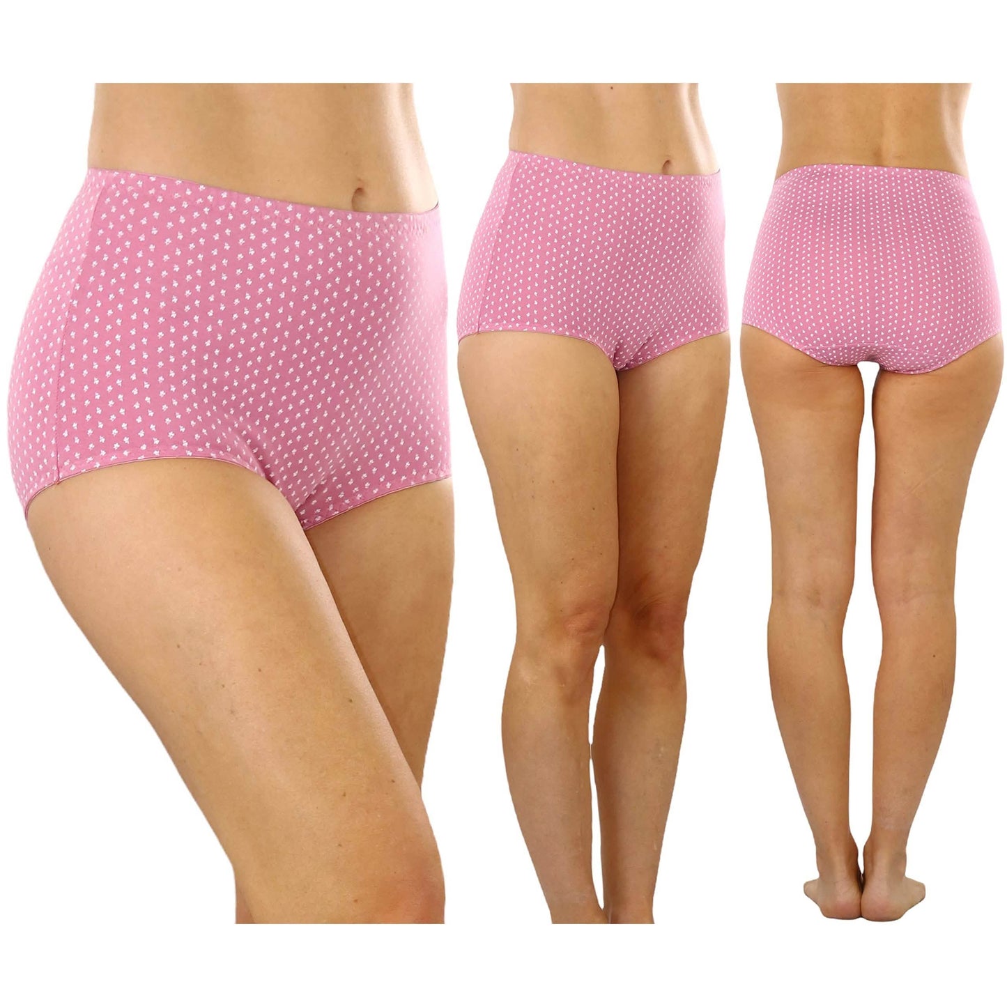 6-Pack: ToBeInStyle Women's High-Rise Solid and Prints Girdle Panties Assortment