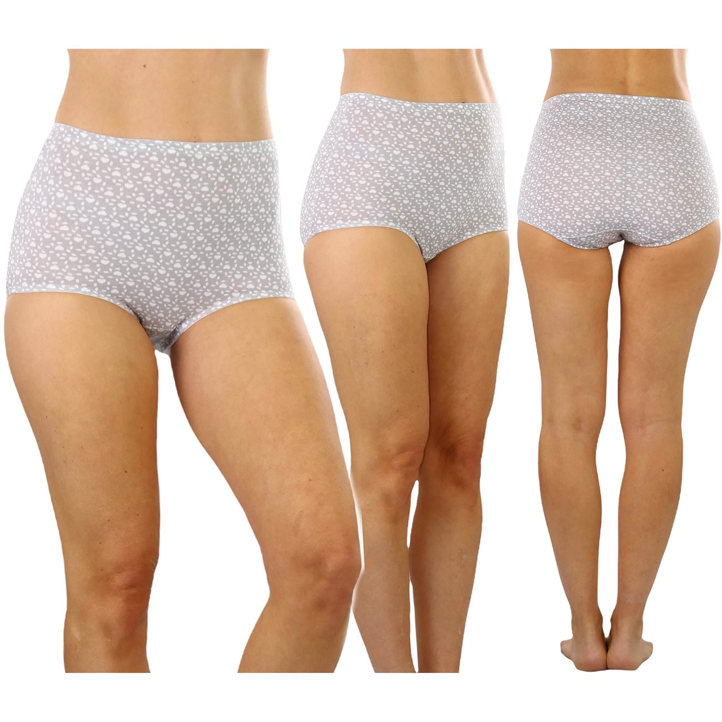 6-Pack: ToBeInStyle Women's High-Rise Solid and Prints Girdle Panties Assortment