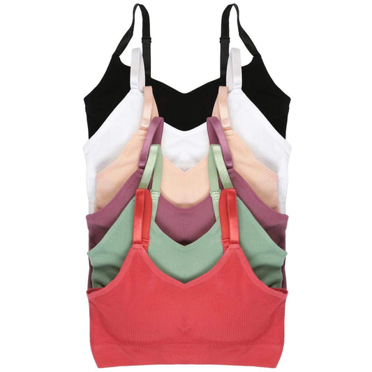 6-Pack: Wire-Free Bralette With Adjustable Straps