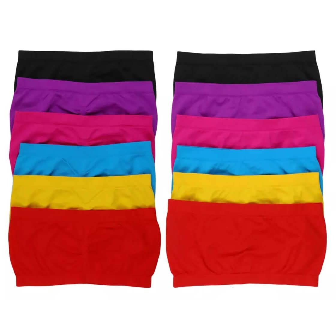 6-Pack: Wireless Strapless Tube Bra