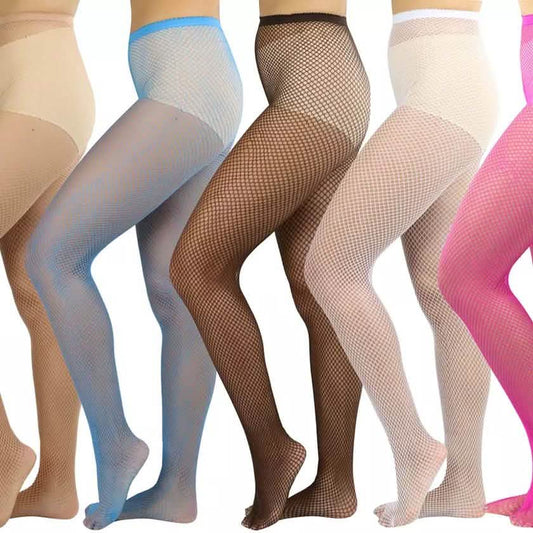 6-Pack: Women's Assorted Fishnet Sheer Microfiber Net Pantyhose Women's Clothing Assorted Regular - DailySale