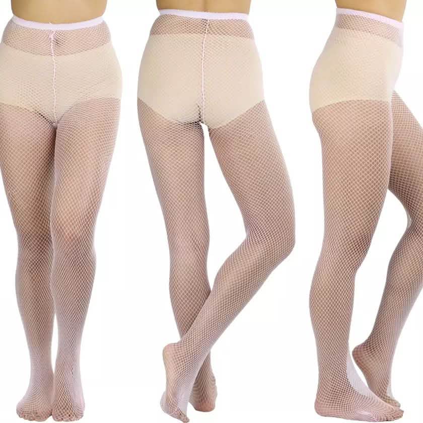 6-Pack: Women's Assorted Fishnet Sheer Microfiber Net Pantyhose Women's Clothing Pink Regular - DailySale