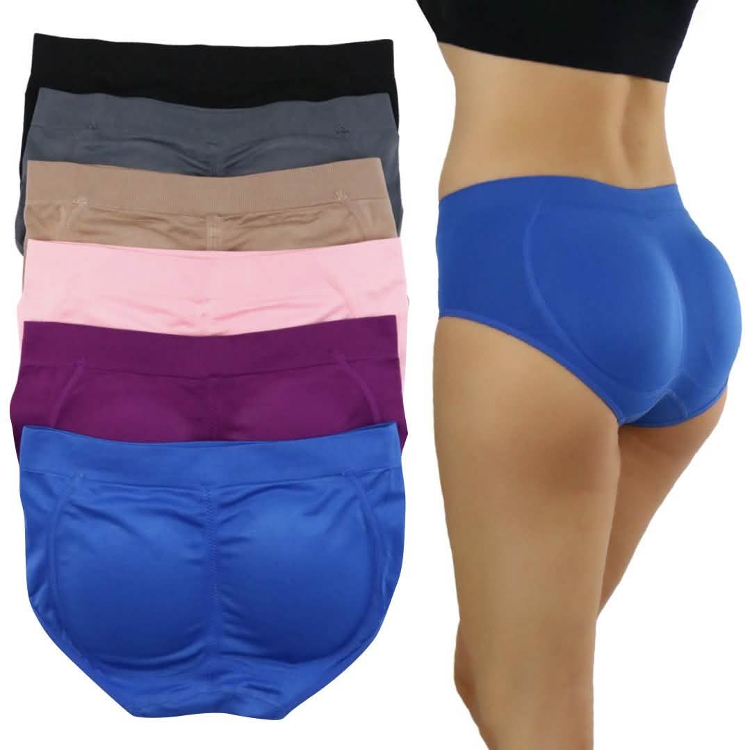6-Pack: Women's Enhancing Butt Boosting Padded Panties
