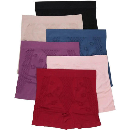 6-Pack: Women's Plus Size Shaping Layering Shorties Women's Clothing 2XL - DailySale