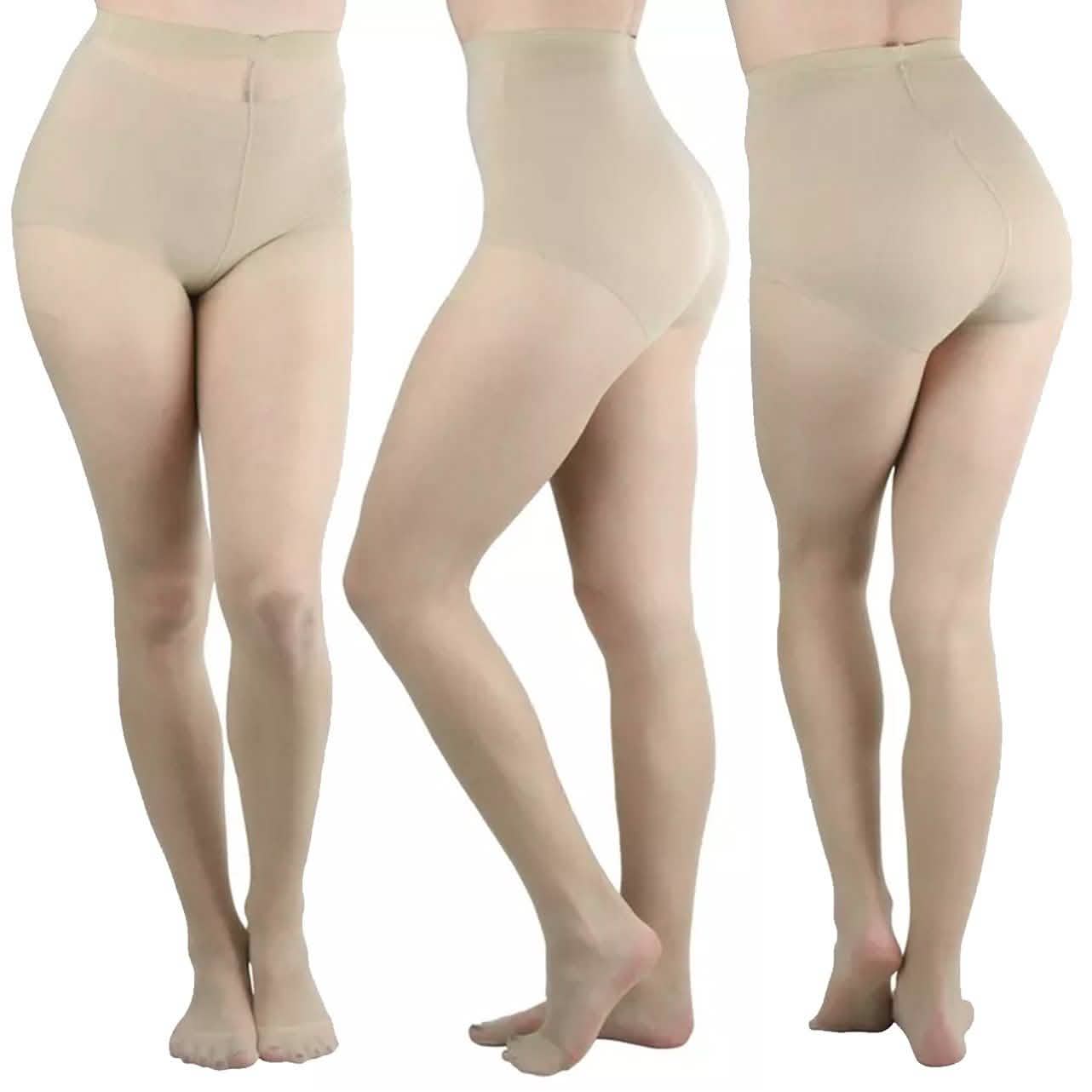 6-Pack: Women's Solid Color Basic Sheer Pantyhose Women's Clothing Nude - DailySale