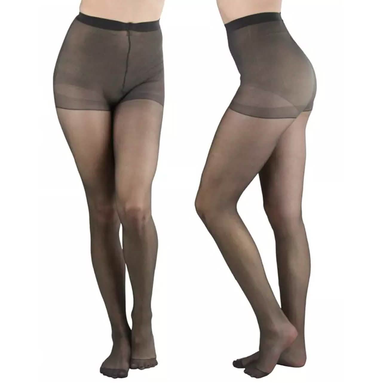 6-Pack: Women's Solid Color Basic Sheer Pantyhose Women's Clothing Off-Black - DailySale