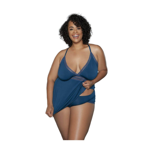 Women's Lingerie Sets V-Neck Cami Set Wire Free Plus Size 2Pc