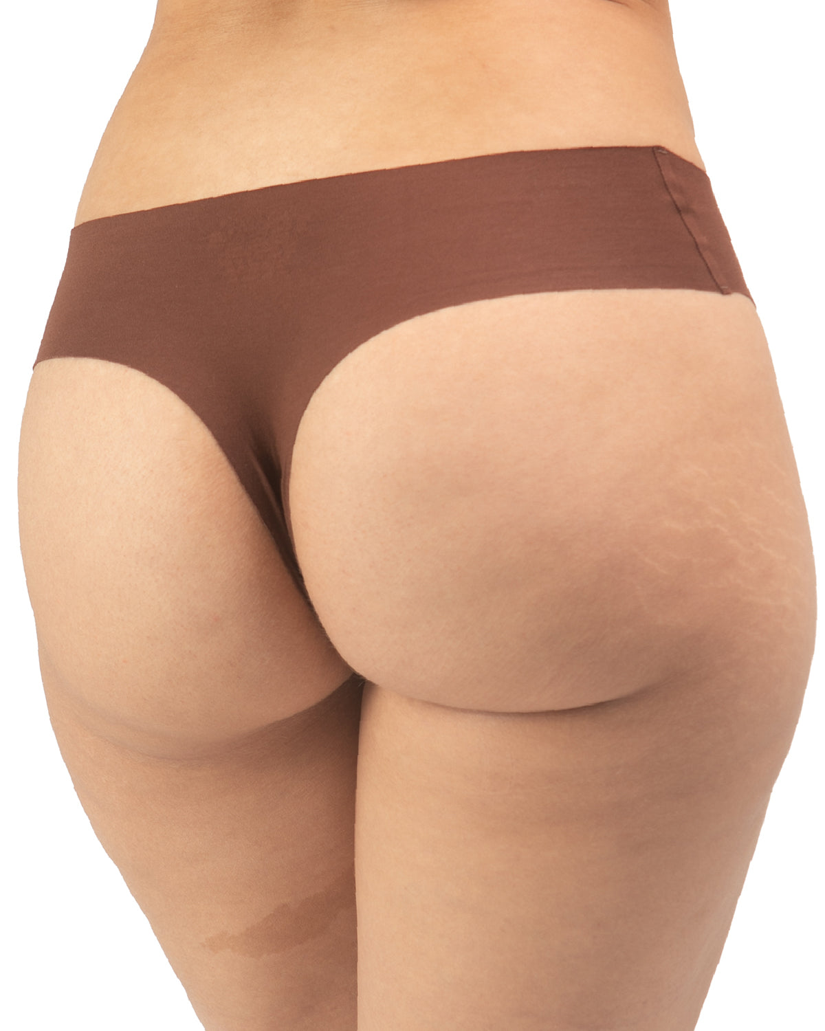 Seamless, Organic Cotton Low Rise Thong#color_004-mocha
