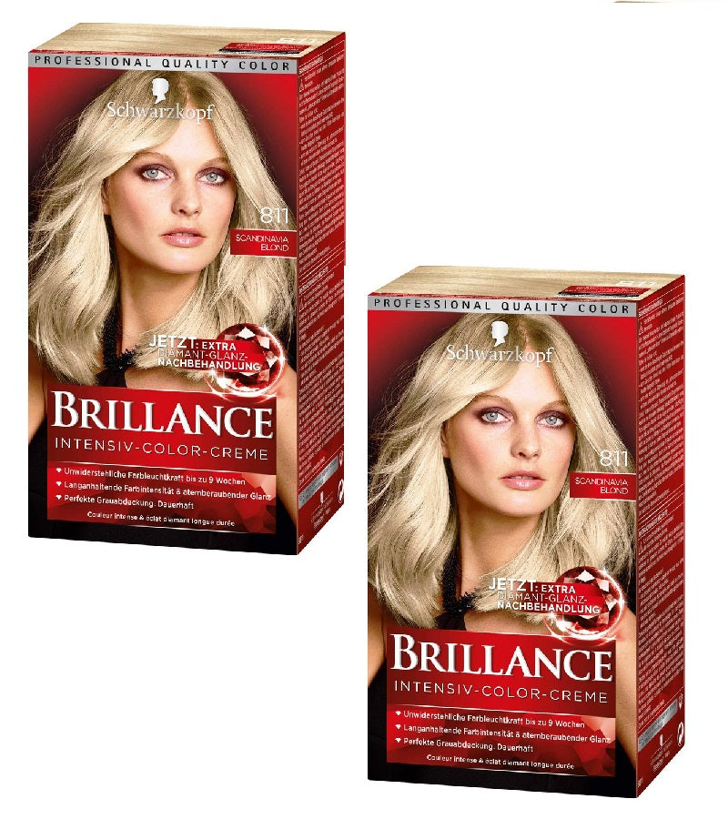 2xPack Schwarzkopf BRILLANCE Intensive Color Cream - 22 Varieties