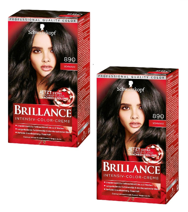 2xPack Schwarzkopf BRILLANCE Intensive Color Cream - 22 Varieties