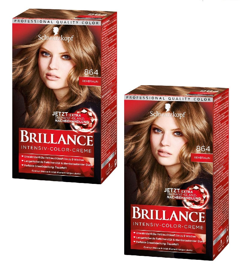 2xPack Schwarzkopf BRILLANCE Intensive Color Cream - 22 Varieties
