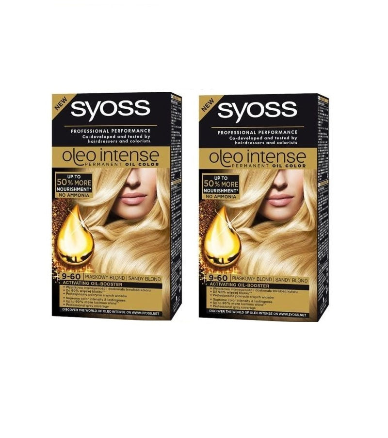 2xPacks Syoss Oleo Professional Performance Intense Oil Hair Coloration - 24 Varieties