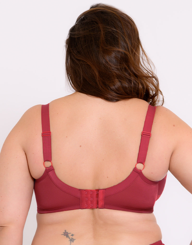 Adella Hera Full Plunge Bra Deep Rouge