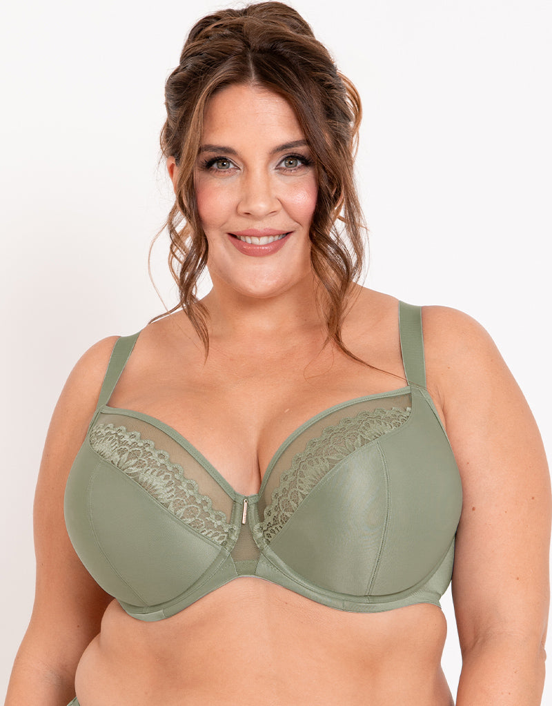 Adella Hera Full Plunge Bra Sage Green
