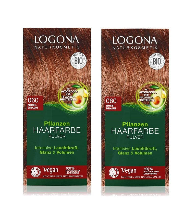 2xPacks Logona Plant Powder Vegan Hair Color for Women - 12 Varieties