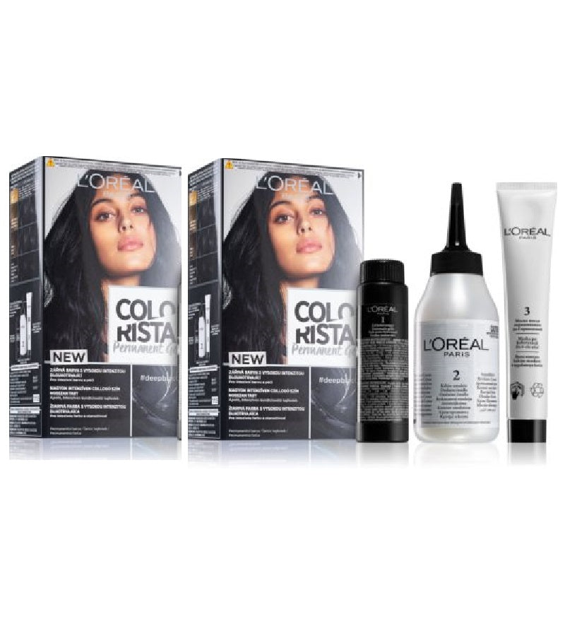 2xPack L'Oréal Paris Colorista Permanent Hair Color - Deep Black