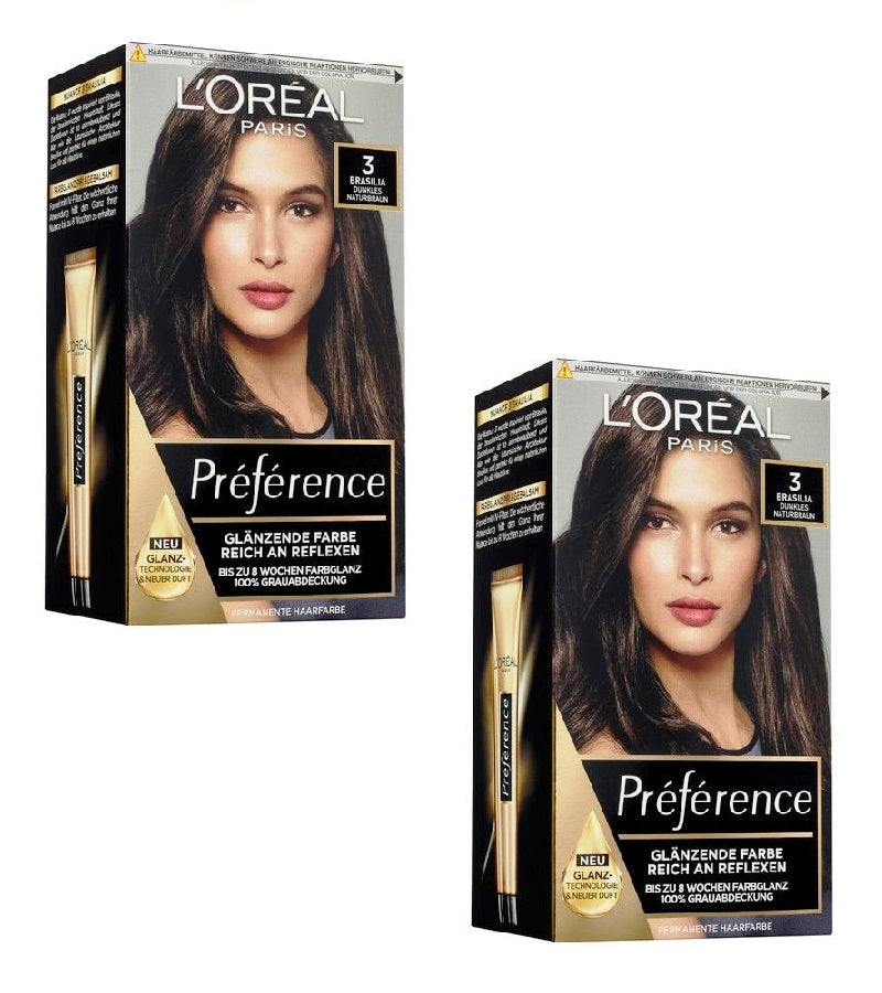 2xPack L'Oréal Paris Préférence Hair Color - 18 Varieties