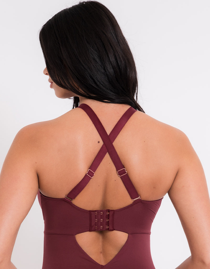 Scantilly Indulgence Stretch Lace Body Oxblood