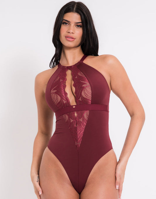 Scantilly Indulgence Stretch Lace Body Oxblood