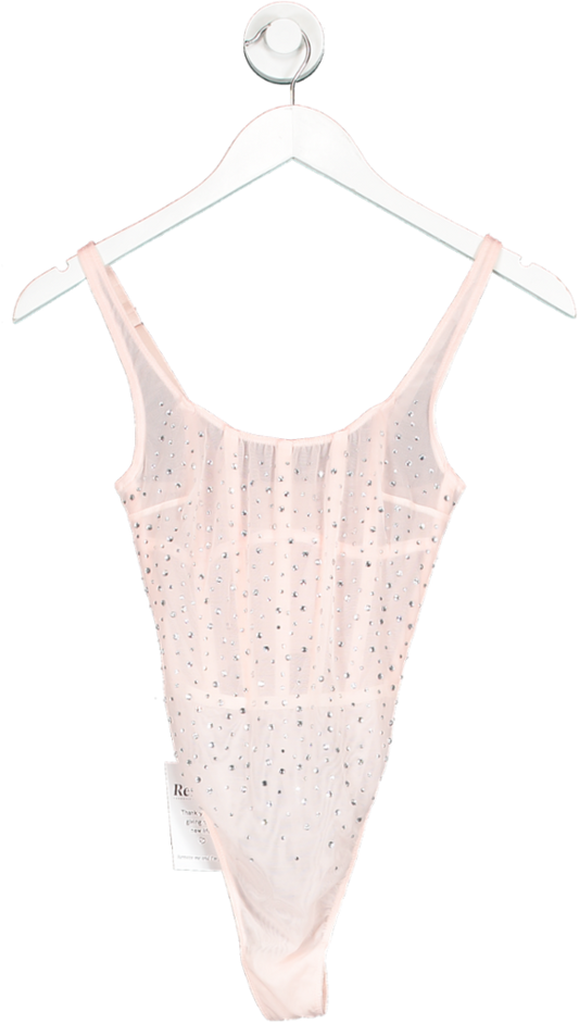 Victoria's Secret Pink Embellished Mesh Bodysuit  UK XS