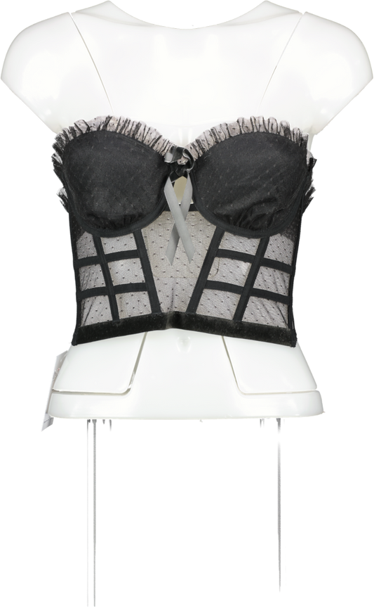 Victoria's Secret Black Dream Angels Corset Bra Top BNWT UK 32C