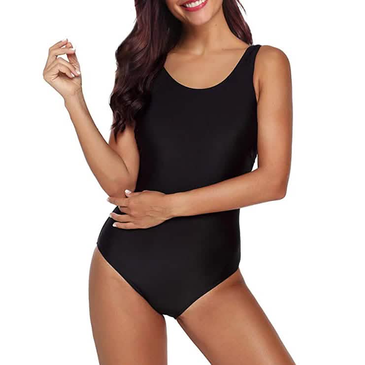 Women's One Piece Training Athletic Swimsuit Women's Lingerie Black S - DailySale