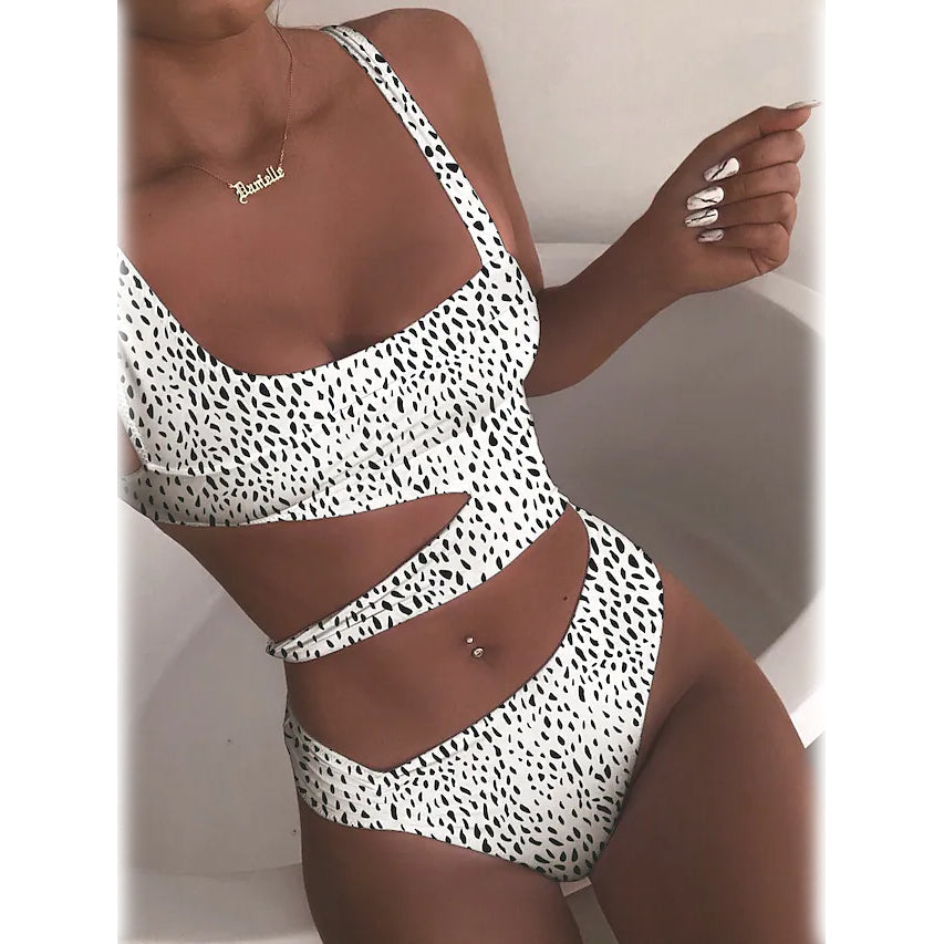 Women's Swimwear One Piece Bikini Swimsuit Women's Swimwear & Lingerie Dots S - DailySale